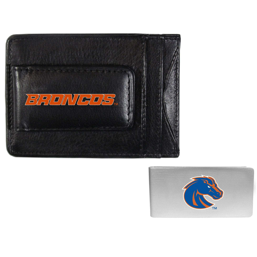 Boise St. Broncos Leather Cash & Cardholder & Money Clip - Boise St. Broncos - Flyclothing LLC