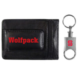 N. Carolina St. Wolfpack Leather Cash & Cardholder & Valet Key Chain - N. Carolina St. Wolfpack - Flyclothing LLC