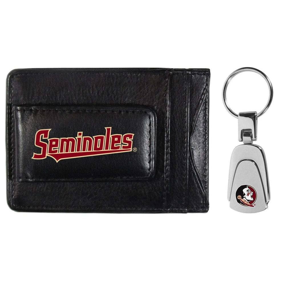 Florida St. Seminoles Leather Cash & Cardholder & Steel Key Chain - Florida St. Seminoles - Flyclothing LLC
