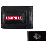 Louisville Cardinals Leather Cash & Cardholder & Black Money Clip - Louisville Cardinals - Flyclothing LLC