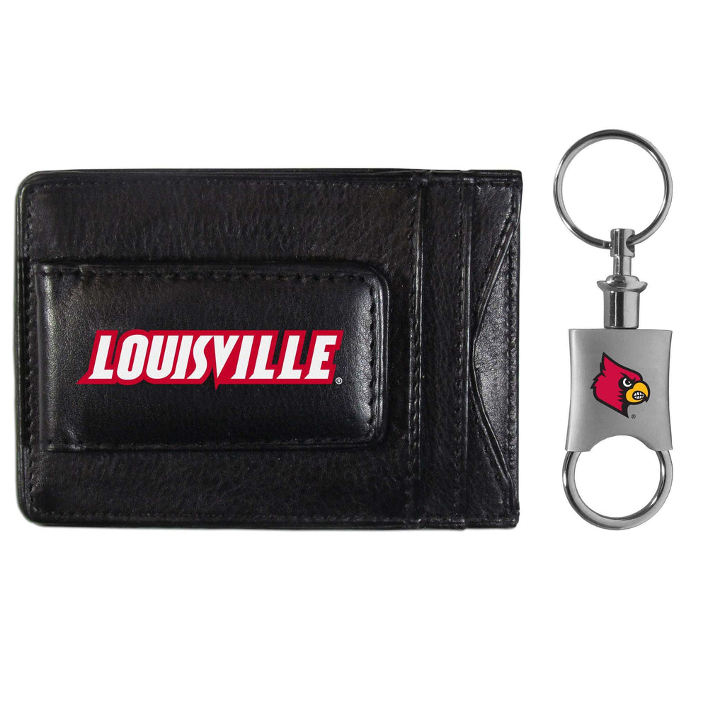 Louisville Cardinals Leather Cash & Cardholder & Valet Key Chain - Louisville Cardinals - Flyclothing LLC