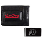Utah Utes Leather Cash & Cardholder & Black Money Clip - Utah Utes - Flyclothing LLC