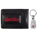 Utah Utes Leather Cash & Cardholder & Steel Key Chain - Utah Utes - Flyclothing LLC
