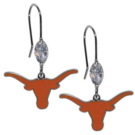 Texas Longhorns Crystal Dangle Earrings - Texas Longhorns - Flyclothing LLC