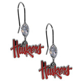 Nebraska Cornhuskers Crystal Dangle Earrings - Nebraska Cornhuskers - Flyclothing LLC