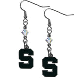 Michigan St. Spartans Crystal Dangle Earrings - Michigan St. Spartans - Flyclothing LLC