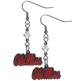 Mississippi Rebels Crystal Dangle Earrings - Mississippi Rebels - Flyclothing LLC