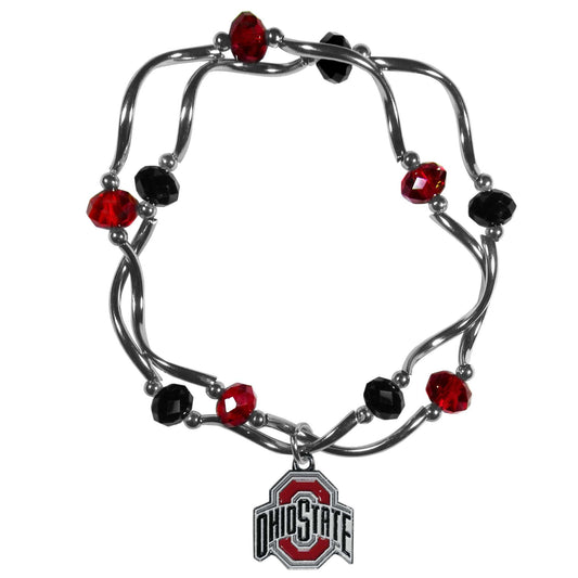 Ohio St. Buckeyes Crystal Bead Bracelet - Ohio State Buckeyes - Flyclothing LLC