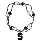 Michigan St. Spartans Crystal Bead Bracelet - Michigan St. Spartans - Flyclothing LLC