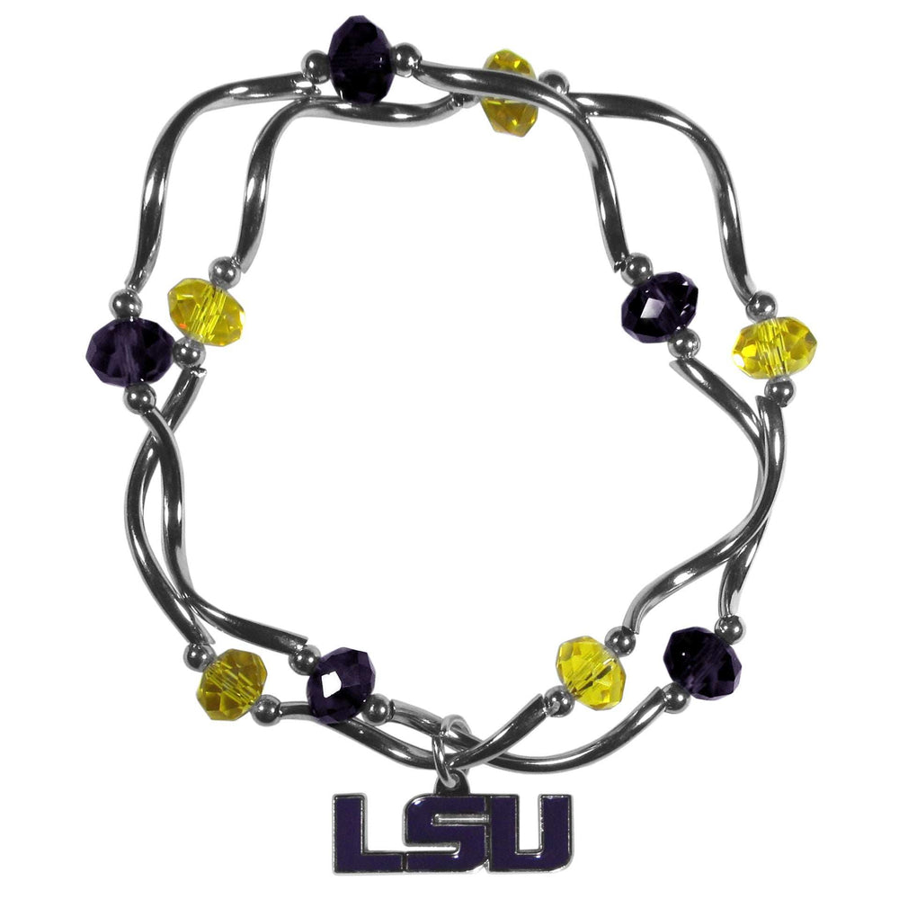LSU Tigers Crystal Bead Bracelet - LSU Tigers - Flyclothing LLC