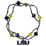 LSU Tigers Crystal Bead Bracelet - LSU Tigers - Flyclothing LLC