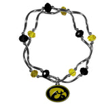 Iowa Hawkeyes Crystal Bead Bracelet - Iowa Hawkeyes - Flyclothing LLC