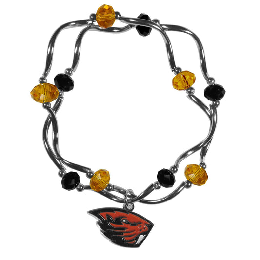 Oregon St. Beavers Crystal Bead Bracelet - Oregon St. Beavers - Flyclothing LLC