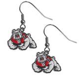 Fresno St. Bulldogs Chrome Dangle Earrings - Fresno St. Bulldogs - Flyclothing LLC
