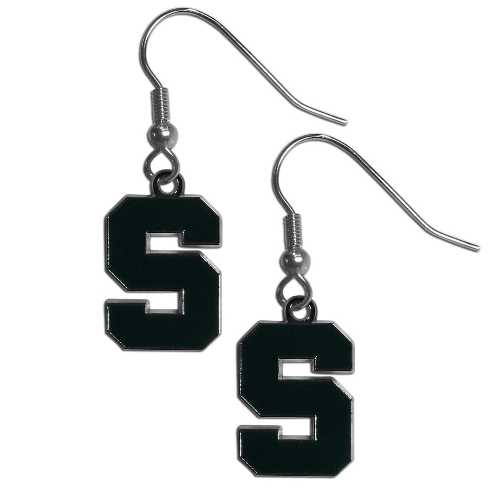 Michigan St. Spartans Chrome Dangle Earrings - Michigan St. Spartans - Flyclothing LLC