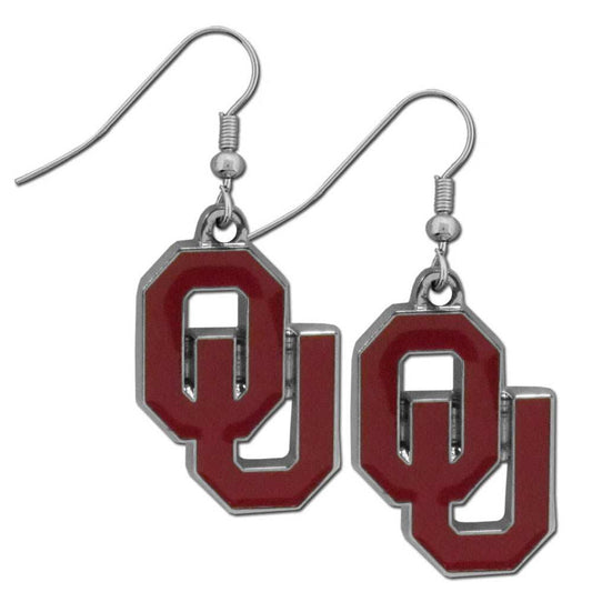 Oklahoma Sooners Chrome Dangle Earrings - Oklahoma Sooners - Flyclothing LLC
