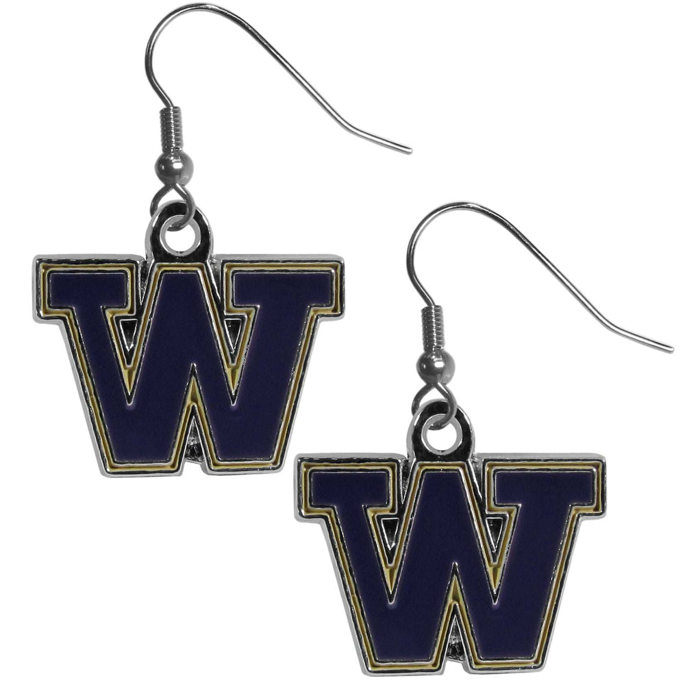 Washington Huskies Chrome Dangle Earrings - Washington Huskies - Flyclothing LLC