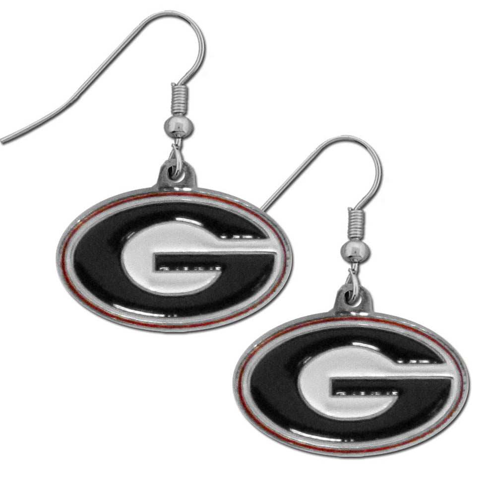 Georgia Bulldogs Chrome Dangle Earrings - Georgia Bulldogs - Flyclothing LLC