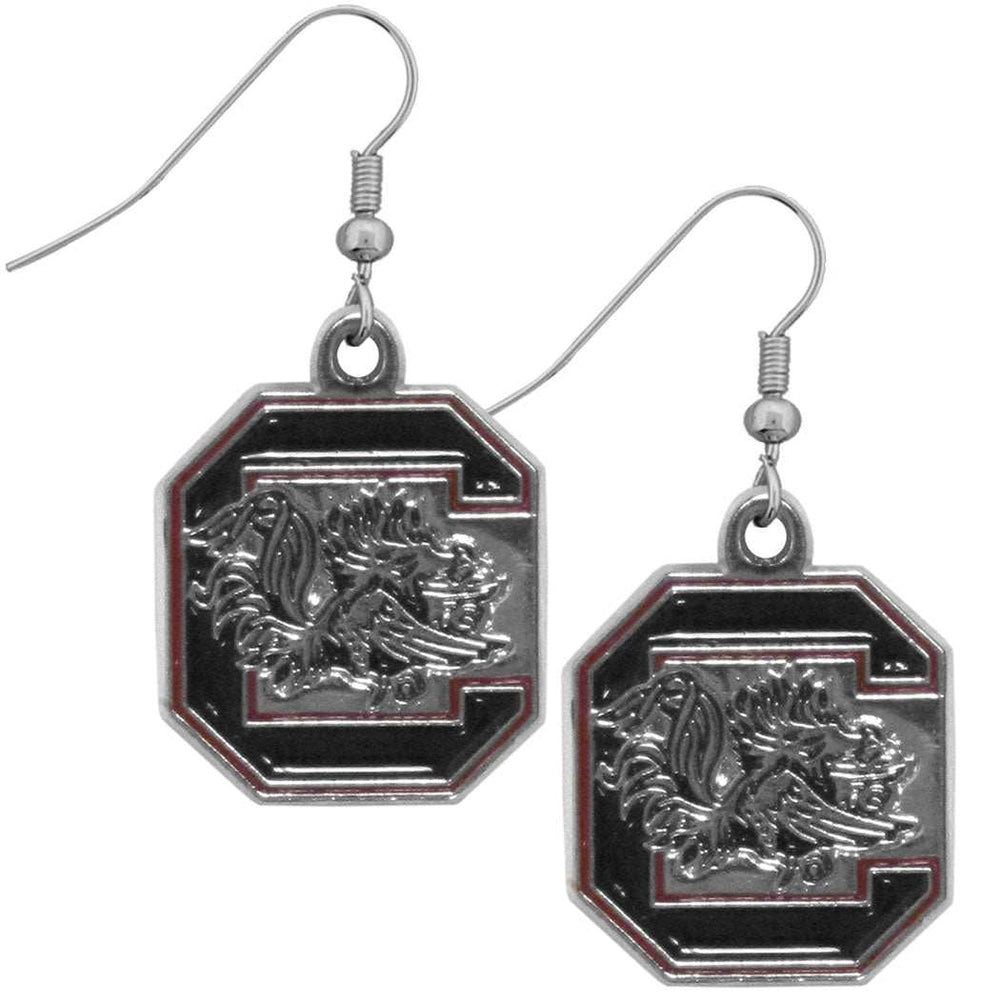 S. Carolina Gamecocks Chrome Dangle Earrings - S. Carolina Gamecocks - Flyclothing LLC