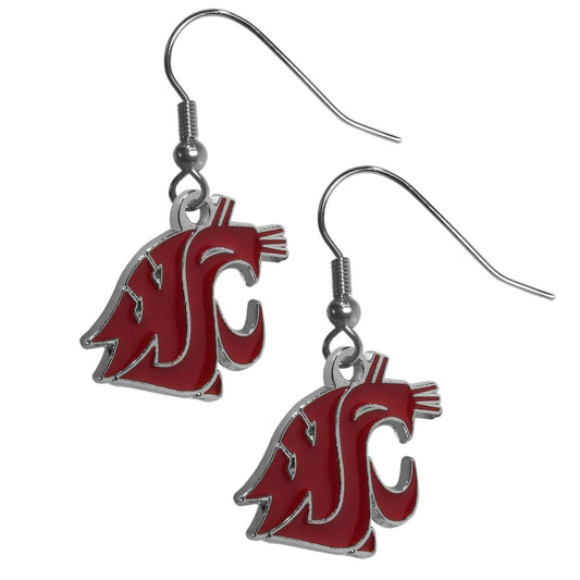 Washington St. Cougars Chrome Dangle Earrings - Washington St. Cougars - Flyclothing LLC