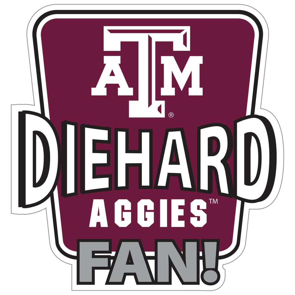 Texas A & M Aggies Die-Hard Fan Auto Decal - Texas A&M - Flyclothing LLC