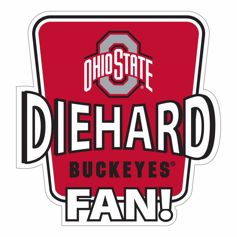 Ohio St. Buckeyes Die-Hard Fan Auto Decal - Ohio State Buckeyes - Flyclothing LLC