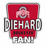 Ohio St. Buckeyes Die-Hard Fan Auto Decal - Ohio State Buckeyes - Flyclothing LLC