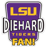 LSU Tigers Die-Hard Fan Auto Decal - LSU Tigers - Flyclothing LLC