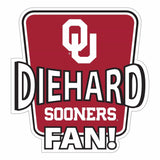 Oklahoma Sooners Die-Hard Fan Auto Decal - Oklahoma Sooners - Flyclothing LLC