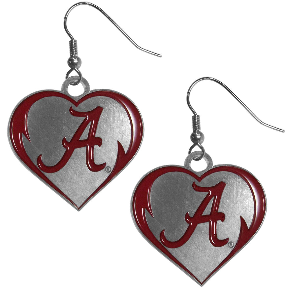 Alabama Crimson Tide Heart Dangle Earrings - Alabama Crimson Tide - Flyclothing LLC