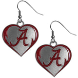 Alabama Crimson Tide Heart Dangle Earrings - Alabama Crimson Tide - Flyclothing LLC