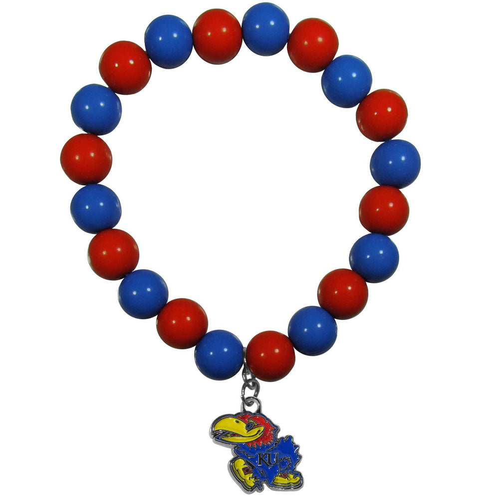 Kansas Jayhawks Fan Bead Bracelet - Kansas Jayhawks - Flyclothing LLC