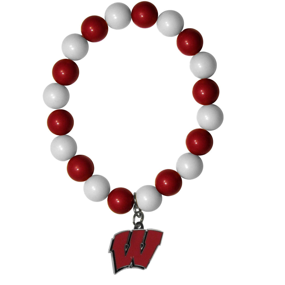 Wisconsin Badgers Fan Bead Bracelet - Wisconsin Badgers - Flyclothing LLC