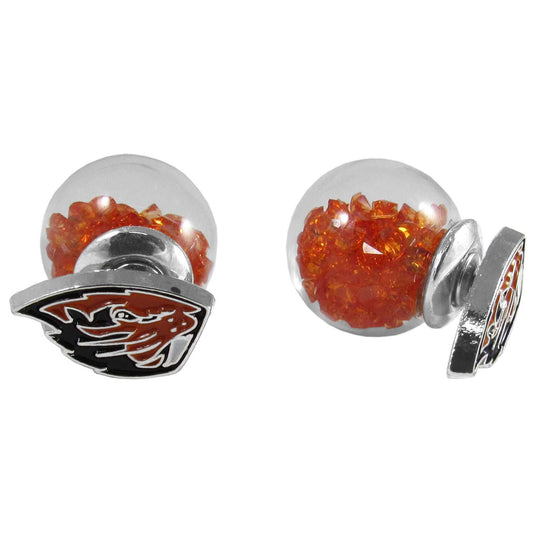 Oregon St. Beavers Front/Back Earrings - Oregon St. Beavers - Flyclothing LLC