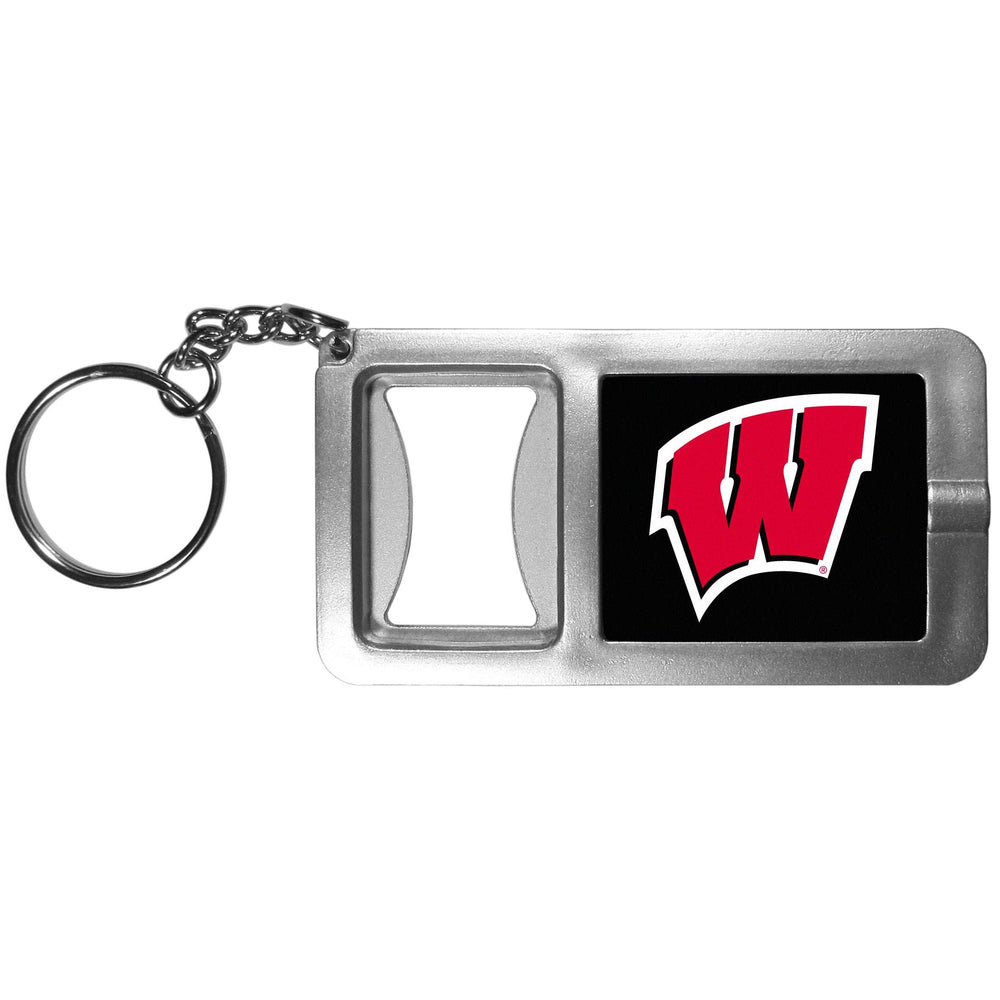 Wisconsin Badgers Flashlight Key Chain with Bottle Opener - Wisconsin Badgers - Flyclothing LLC