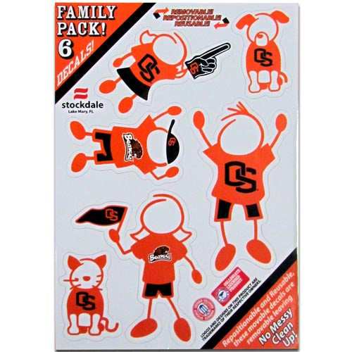 Oregon St. Beavers Family Decal Set Small - Oregon St. Beavers - Flyclothing LLC