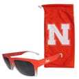 Nebraska Cornhuskers Sportsfarer Sunglasses and Bag Set - Siskiyou Buckle - Flyclothing LLC