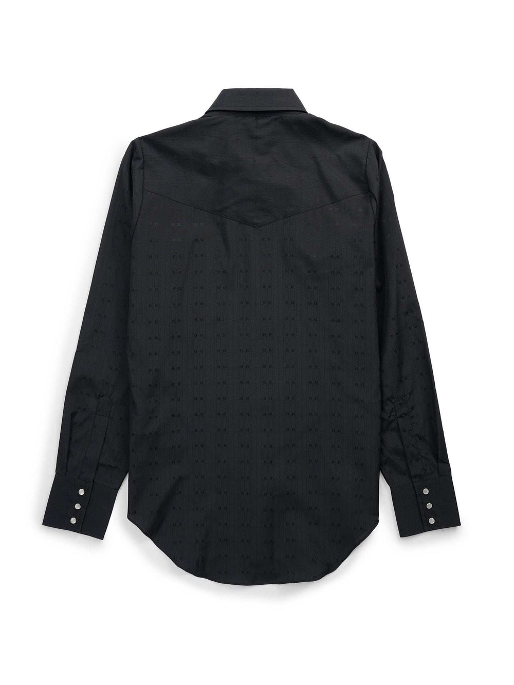 Women's Cowboygirl Black Solid Tonal Dobby Granddaddy Snap Shirt - Ely Cattleman - Flyclothing LLC