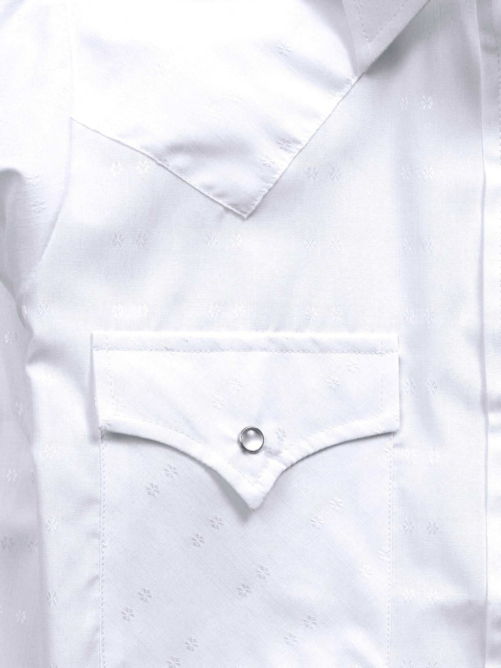 Women's Cowboygirl White Solid Tonal Dobby Granddaddy Snap Shirt - Ely Cattleman - Flyclothing LLC