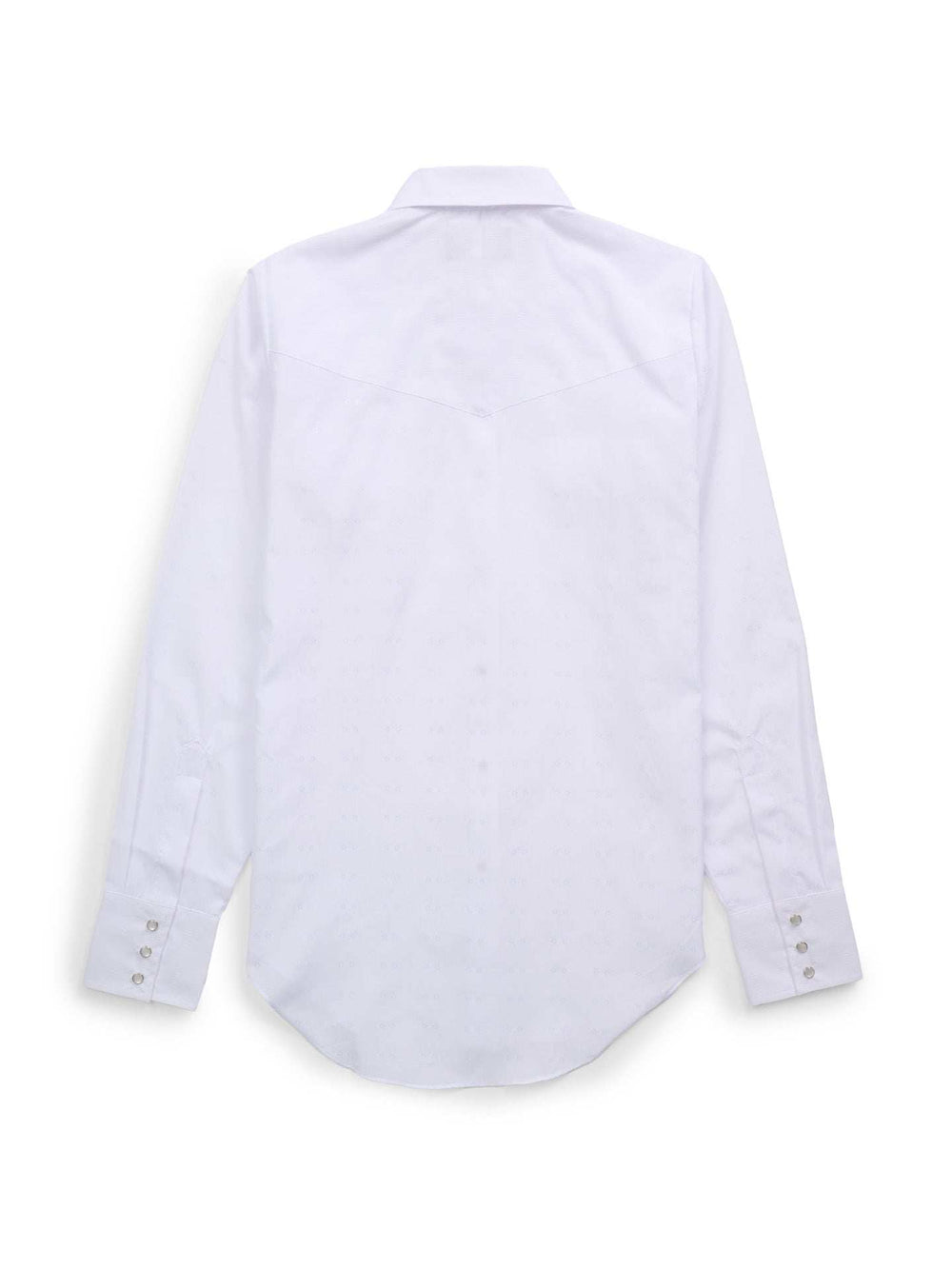 Women's Cowboygirl White Solid Tonal Dobby Granddaddy Snap Shirt - Ely Cattleman - Flyclothing LLC