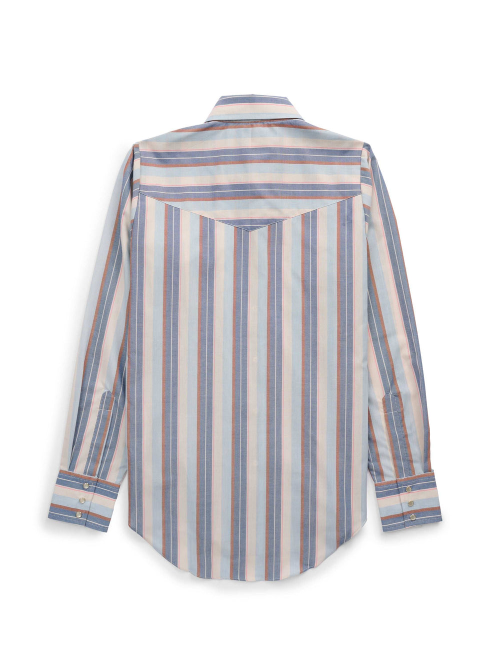 Women's Cowboygirl Ecru & Cowboy Blue Stripe Granddaddy Snap Shirt - Ely Cattleman - Flyclothing LLC