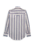 Women's Cowboygirl Ecru & Cowboy Blue Stripe Granddaddy Snap Shirt - Ely Cattleman - Flyclothing LLC