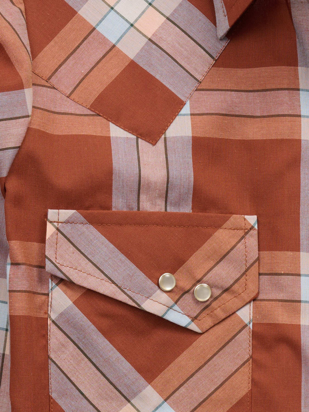 Women's Cowboygirl Ranch Rig Rust Plaid Granddaddy Snap Shirt - Ely Cattleman - Flyclothing LLC