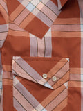 Women's Cowboygirl Ranch Rig Rust Plaid Granddaddy Snap Shirt - Ely Cattleman - Flyclothing LLC