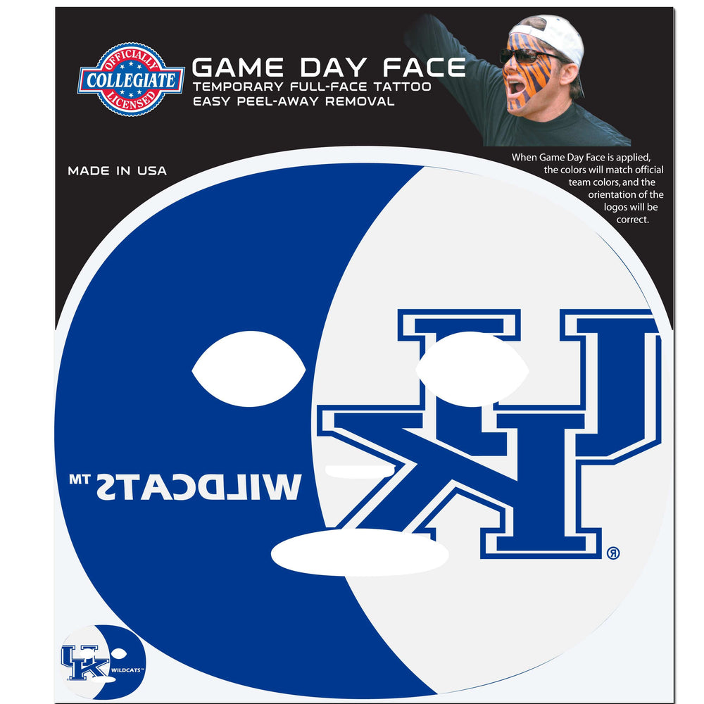 Kentucky Wildcats Game Face Temporary Tattoo - Kentucky Wildcats - Flyclothing LLC
