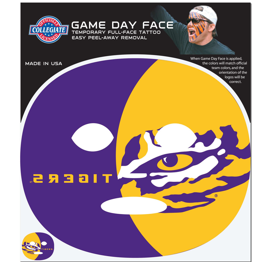 LSU Tigers Game Face Temporary Tattoo - LSU Tigers - Flyclothing LLC
