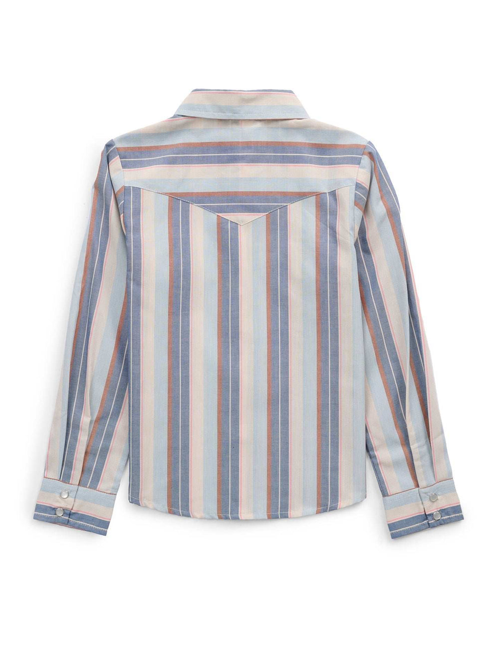 Girl's Cowboygirl Ecru & Cowboy Blue Stripe Granddaddy Western Snap Shirt - Ely Cattleman - Flyclothing LLC