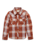 Girl's Cowboygirl Rust Big Plaid Granddaddy Western Snap Shirt - Ely Cattleman - Flyclothing LLC