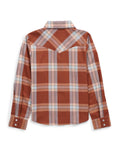 Girl's Cowboygirl Rust Big Plaid Granddaddy Western Snap Shirt - Ely Cattleman - Flyclothing LLC