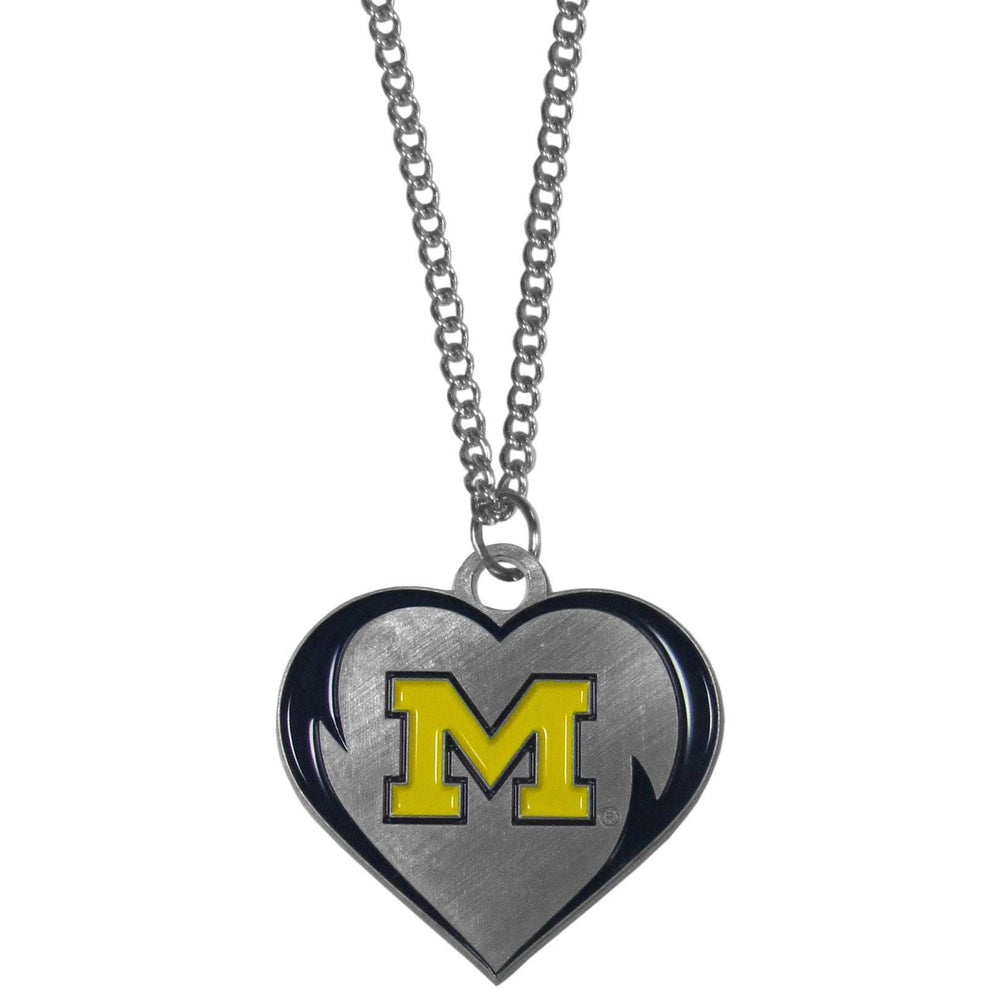 Michigan Wolverines Heart Necklace - Michigan Wolverines - Flyclothing LLC